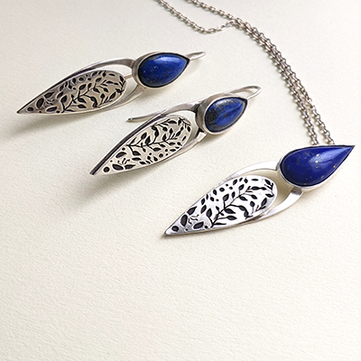 گوشواره و آویز نقره زیورآلات نقره دست سازه های ساهی